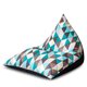 Кресло Пирамида Изумруд коричнево-голубого цвета