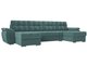 Угловой диван-кровать Нэстор бирюзового цвета