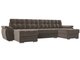Угловой диван-кровать Нэстор коричневого цвета