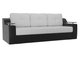 Прямой диван-кровать Сенатор бело-черного цвета (экокожа)