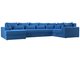 Угловой диван-кровать Мэдисон темно-голубого цвета