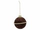 Елочное украшение шар Shiny velvet коричневого цвета
