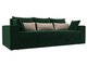 Прямой диван-кровать Мэдисон зелено-бежевого цвета