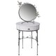 Туалетный столик с зеркалом Терра серебряного цвета