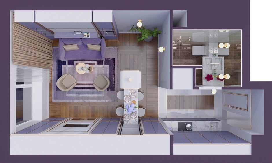 Планировка квартиры в ЖК «Символ», дизайн Виктории Киорсак