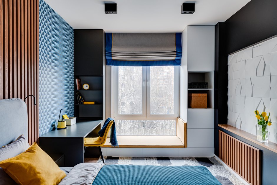 Фотография: Спальня в стиле Современный, Квартира, Проект недели, Мытищи, 4 и больше, Более 90 метров, Анна Шаповалова – фото на INMYROOM