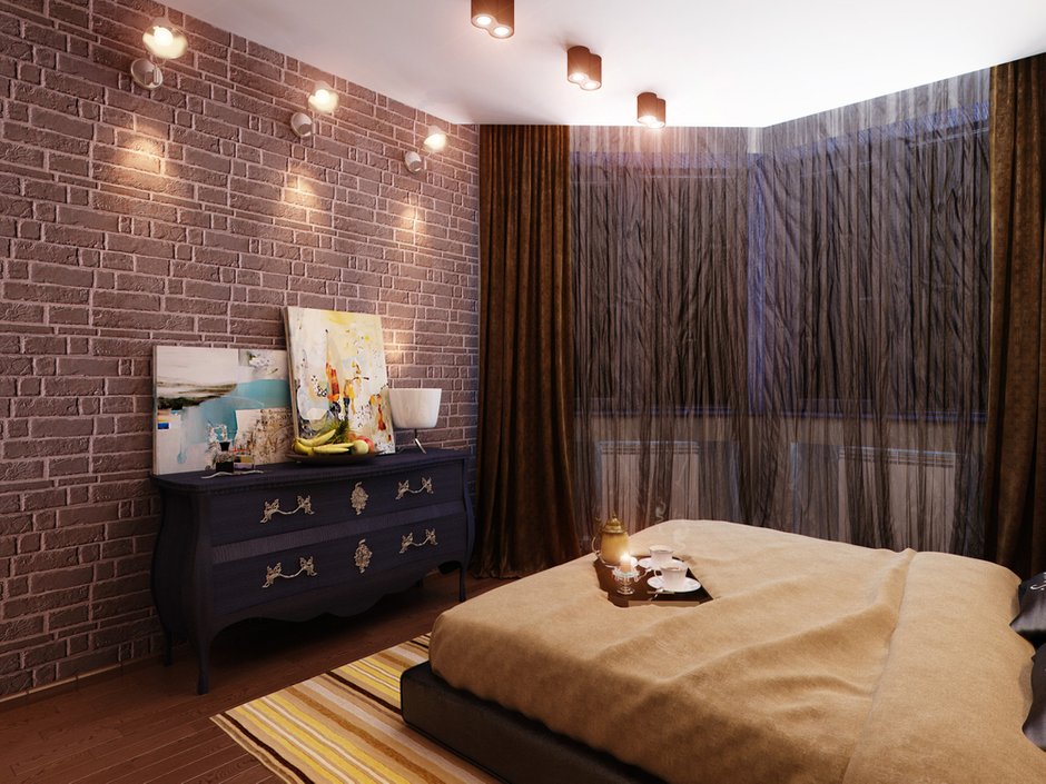 Фотография: Спальня в стиле Лофт, Современный, Квартира, Проект недели – фото на INMYROOM