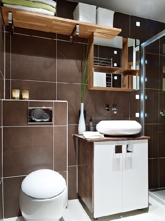 Фотография: Ванная в стиле Современный, Малогабаритная квартира, Квартира, Швеция, Дома и квартиры – фото на INMYROOM