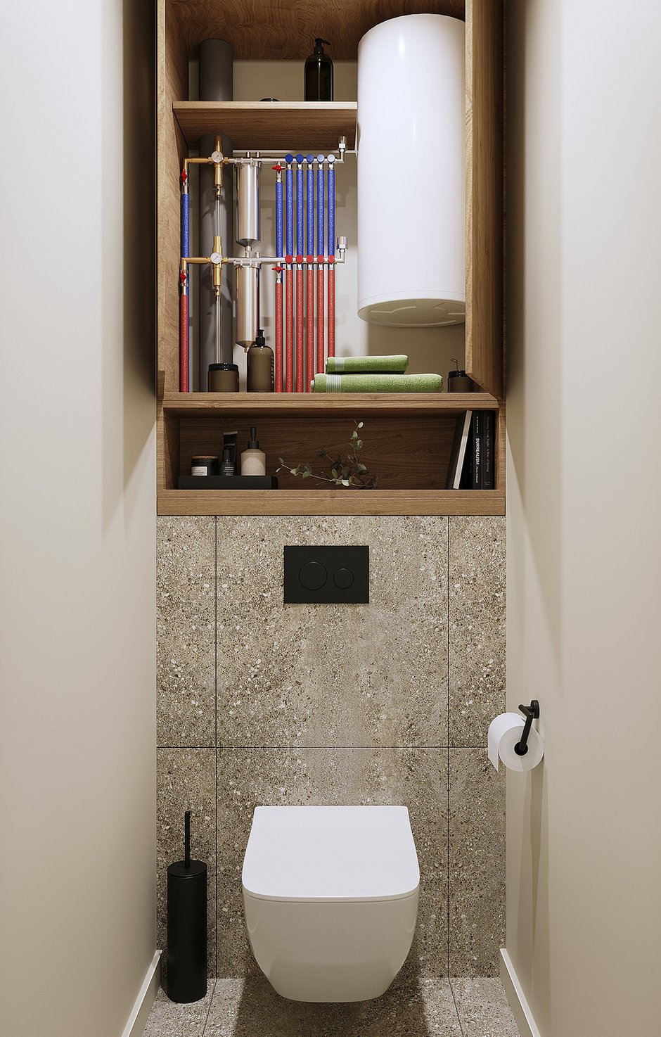 Фото: Ванная комната в современном стиле, Квартира, Проект недели, Санкт-Петербург, 1 комн., 40-60 метров, Finterio - фото на INMYROOM