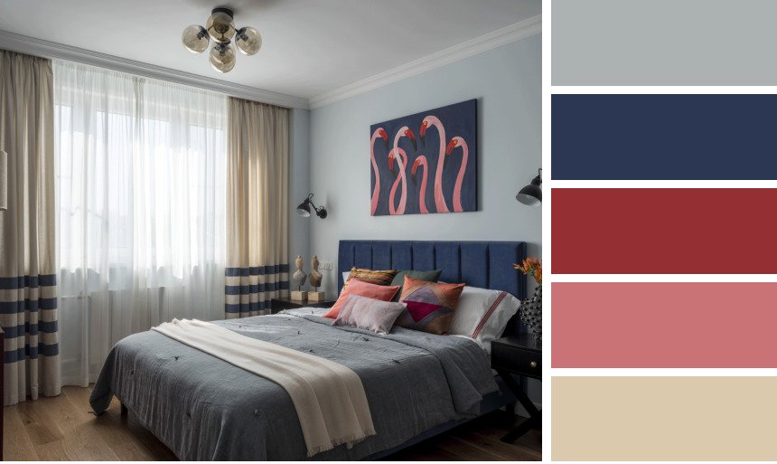 Еще 5 готовых цветовых решений для спальни