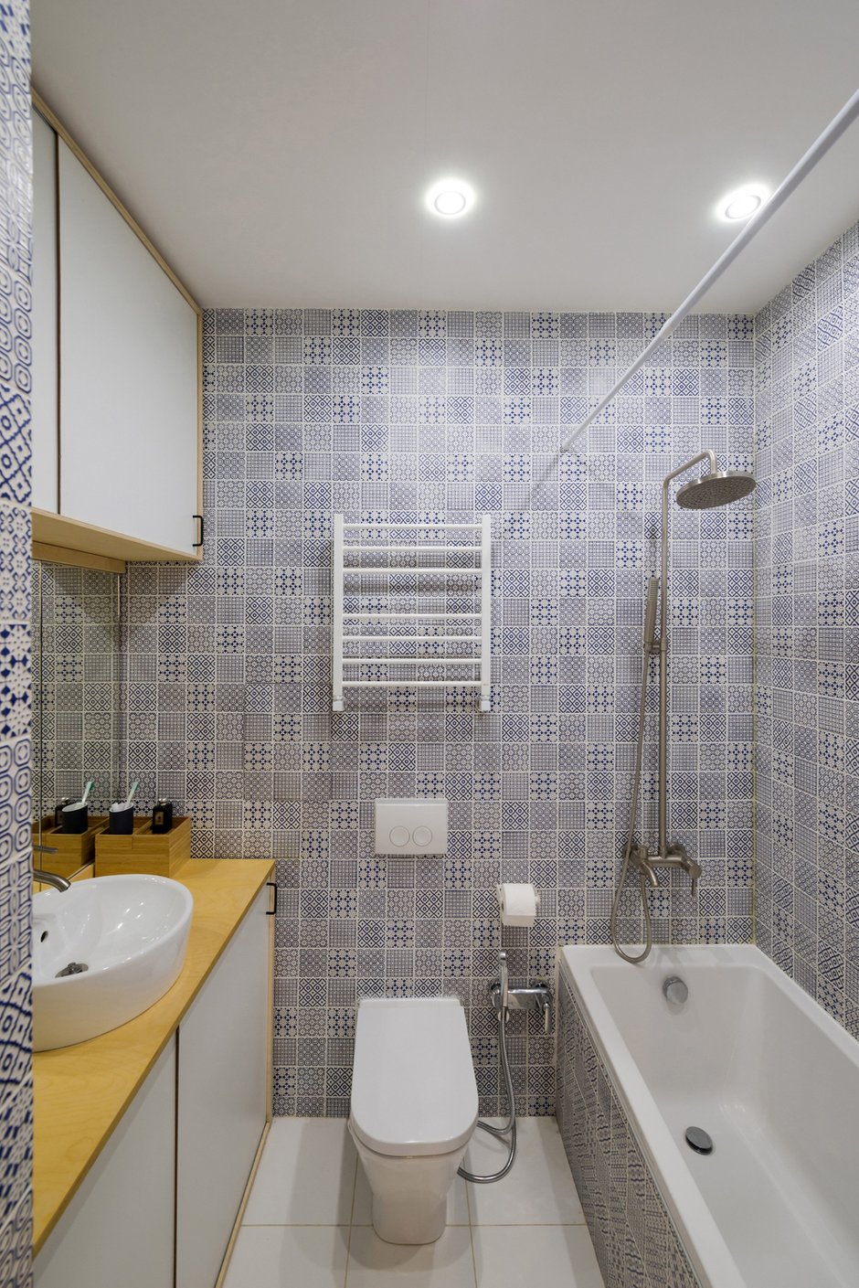 Фотография: Ванная в стиле Современный, Малогабаритная квартира, Квартира, Студия, Проект недели, до 40 метров – фото на INMYROOM