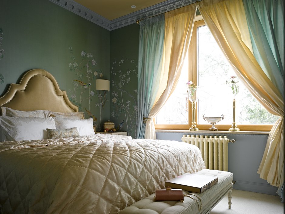 Фотография: Спальня в стиле Современный, Классический, Эклектика, Квартира, Текстиль, Дома и квартиры – фото на INMYROOM