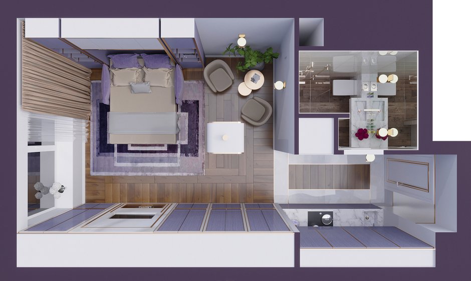 Планировка квартиры в ЖК «Символ», дизайн Виктории Киорсак