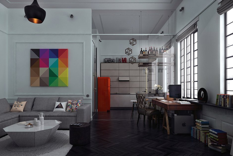 Фотография: Кухня и столовая в стиле Эклектика, Квартира, Дома и квартиры, Проект недели – фото на INMYROOM