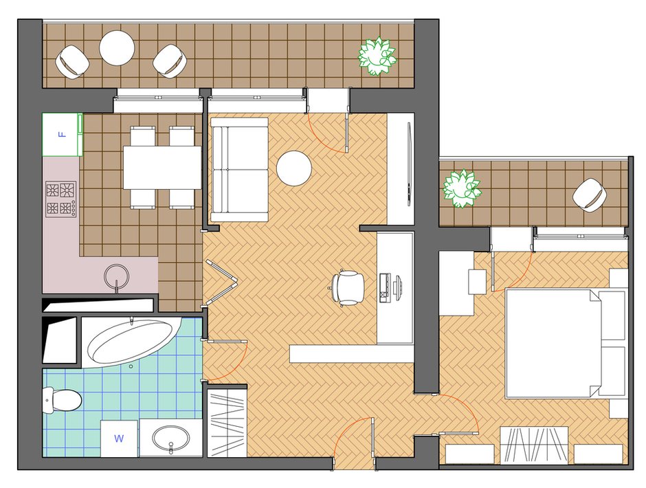 Фотография: Планировки в стиле , Квартира, Дома и квартиры, Перепланировка, И-522А – фото на INMYROOM
