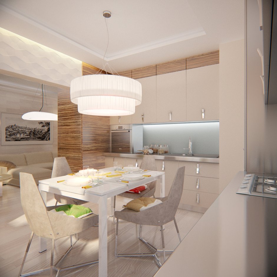 Фотография: Кухня и столовая в стиле Современный, Квартира, Проект недели – фото на INMYROOM