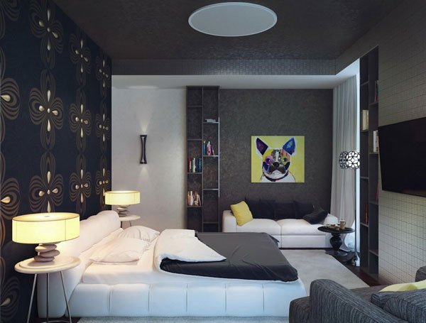 Фотография: Спальня в стиле Современный, Декор интерьера, Дизайн интерьера, Цвет в интерьере, Серый – фото на INMYROOM