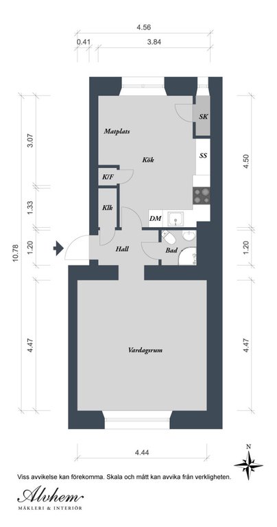 Фотография: Планировки в стиле , Малогабаритная квартира, Квартира, Швеция, Дома и квартиры – фото на INMYROOM