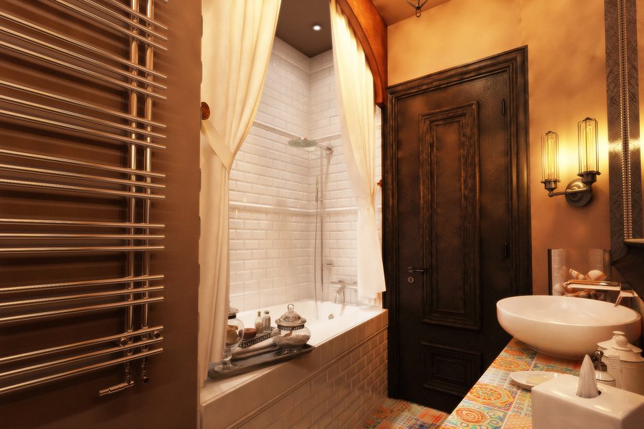 Фотография: Ванная в стиле Эклектика, Лофт, Квартира, Дома и квартиры – фото на INMYROOM