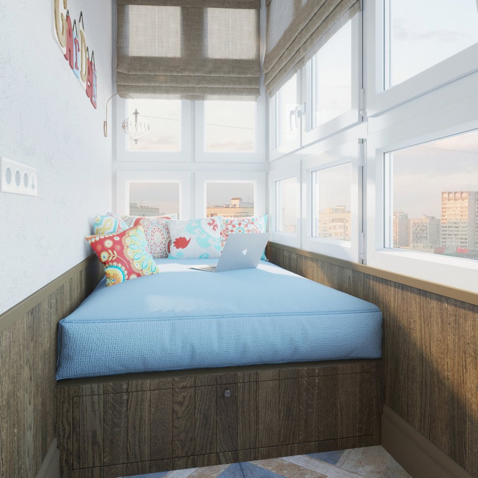 Кровать на балконе