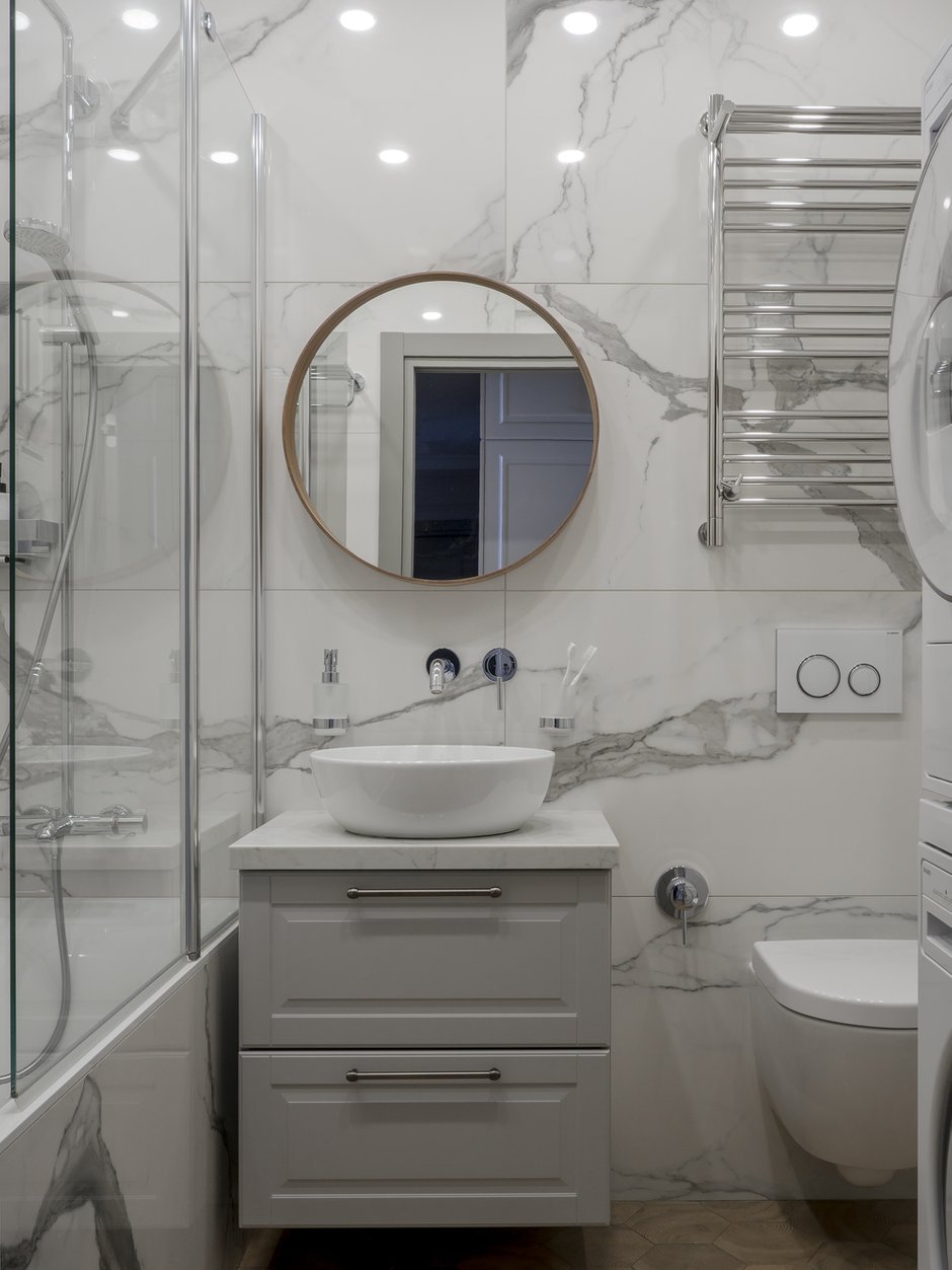 Фотография: Ванная в стиле Современный, Квартира, Проект недели, Москва, 3 комнаты, 60-90 метров, Bilbao Design – фото на INMYROOM