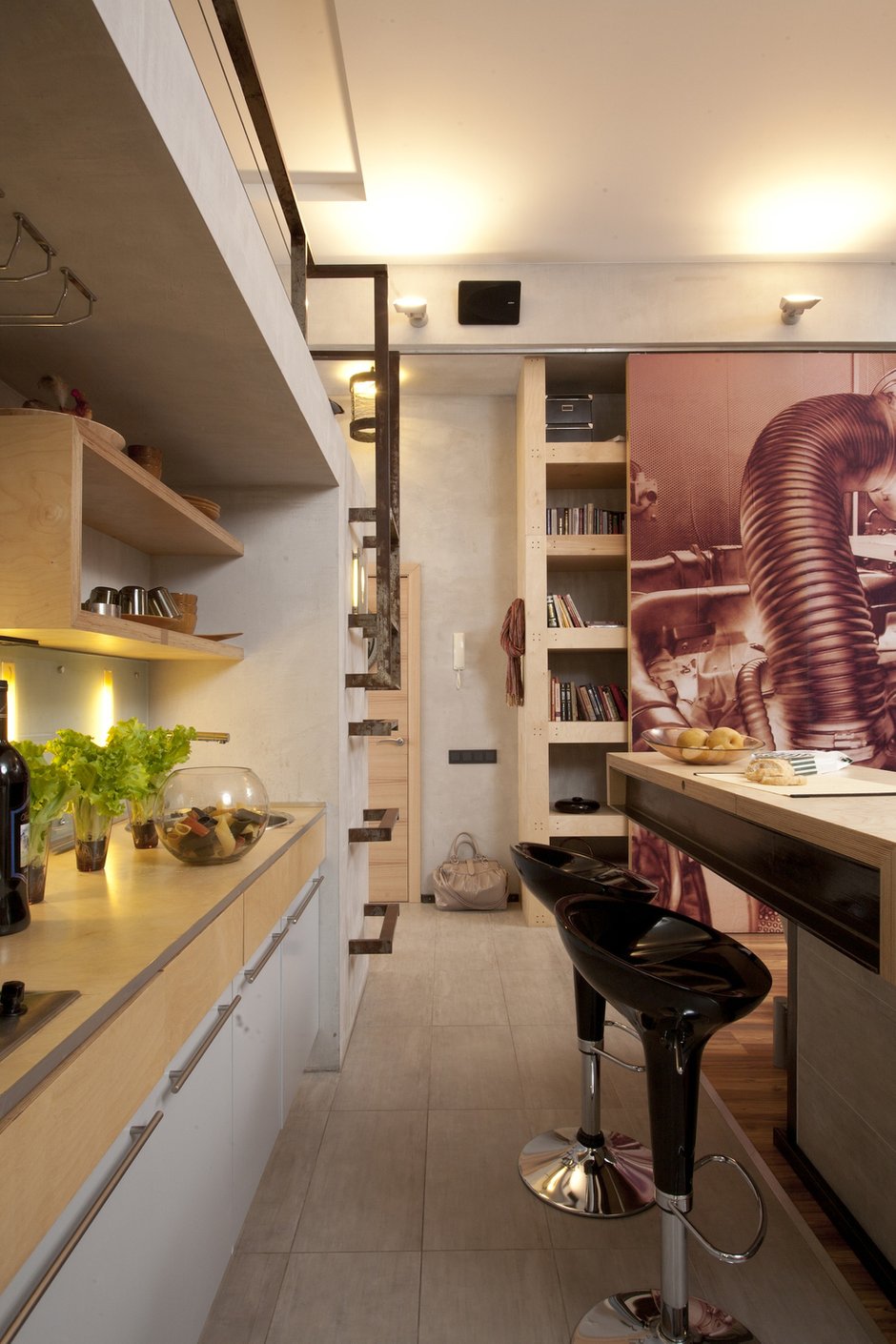 Фотография: Кухня и столовая в стиле Лофт, Квартира, Дома и квартиры – фото на INMYROOM