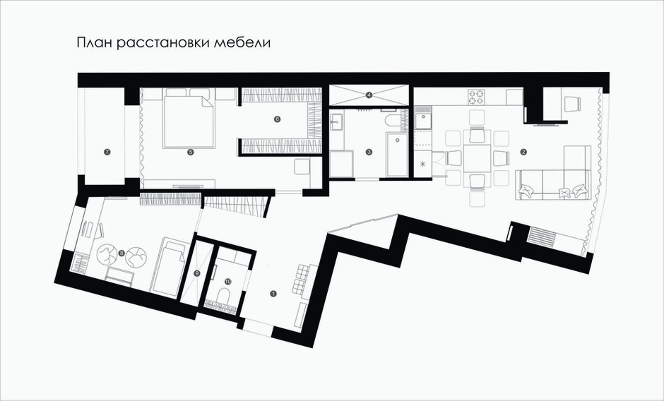Фотография: Планировки в стиле , Квартира, Проект недели, Москва, Монолитный дом, 2 комнаты, 60-90 метров, Анна Русскина, ЖК  «Белый парк-2» – фото на INMYROOM