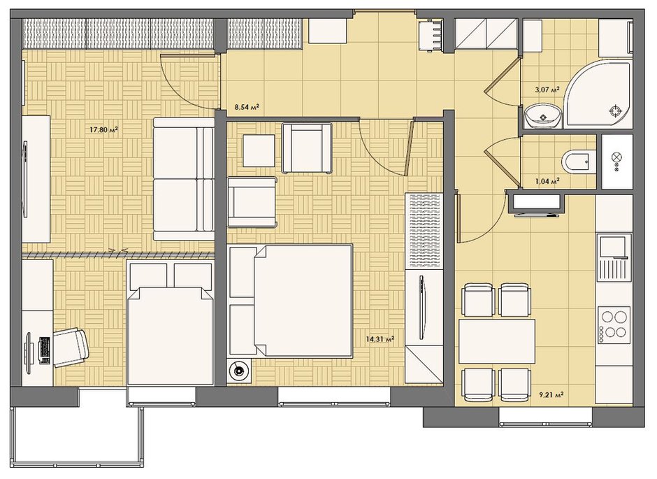 Фотография: Планировки в стиле , Квартира, Дома и квартиры – фото на INMYROOM