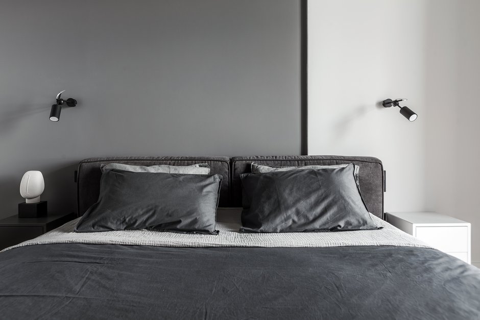 Фотография: Спальня в стиле Минимализм, Современный, Квартира, Проект недели, Химки, 3 комнаты, 60-90 метров, Flatforfox – фото на INMYROOM