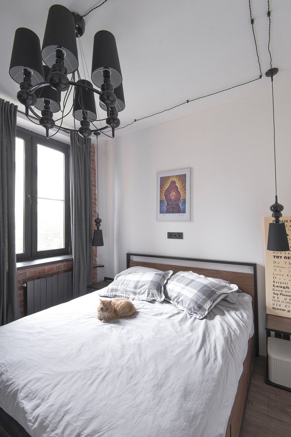 Фотография: Спальня в стиле Лофт, Квартира, Проект недели, Сталинка, 3 комнаты, 60-90 метров, Евгения Разуваева – фото на INMYROOM