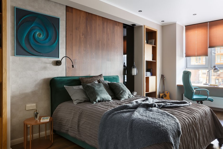 Фотография: Спальня в стиле Современный, Квартира, Проект недели, 1 комната, 40-60 метров – фото на INMYROOM