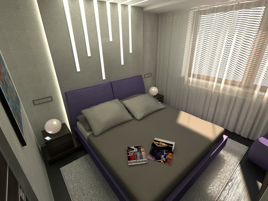Фотография: Спальня в стиле Современный, Малогабаритная квартира, Квартира, Дома и квартиры – фото на INMYROOM