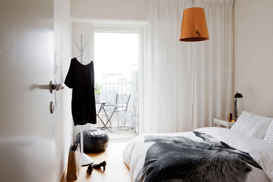 Фотография: Спальня в стиле Скандинавский, Квартира, Дома и квартиры – фото на INMYROOM