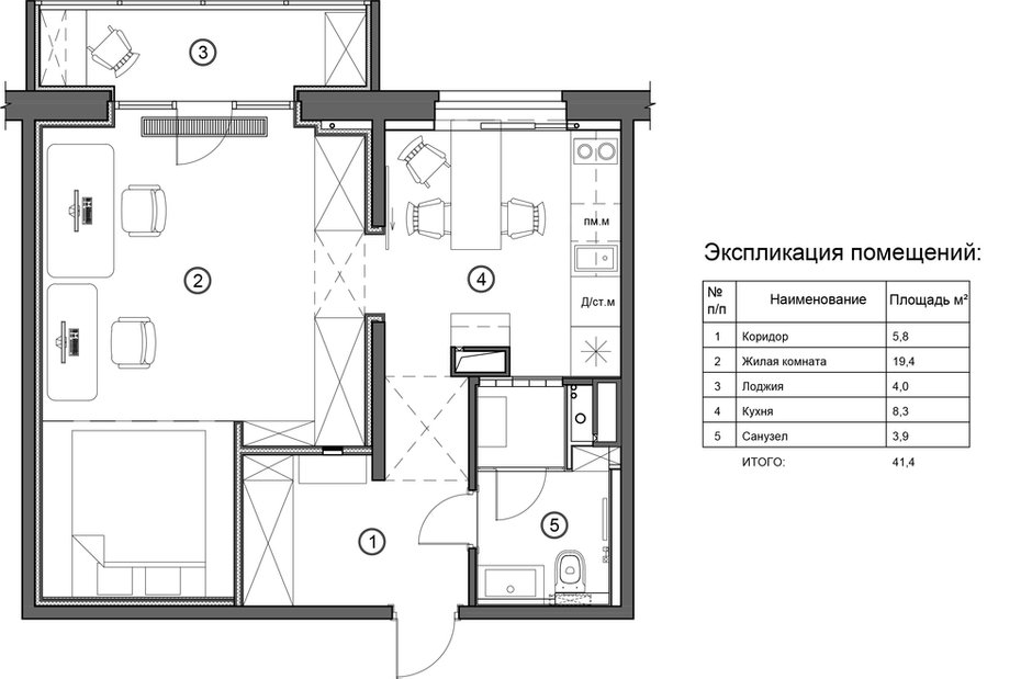 Фотография: Планировки в стиле , Квартира, Проект недели, Москва, Панельный дом, П-46М, АСК «Общая площадь» – фото на INMYROOM