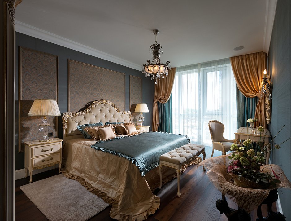 Фотография: Спальня в стиле Классический, Квартира, Дома и квартиры, Пентхаус – фото на INMYROOM