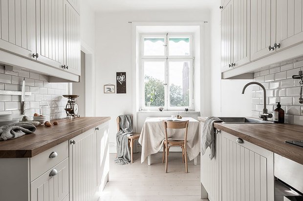 Фотография: Кухня и столовая в стиле Скандинавский, Малогабаритная квартира, Квартира, Гид – фото на INMYROOM