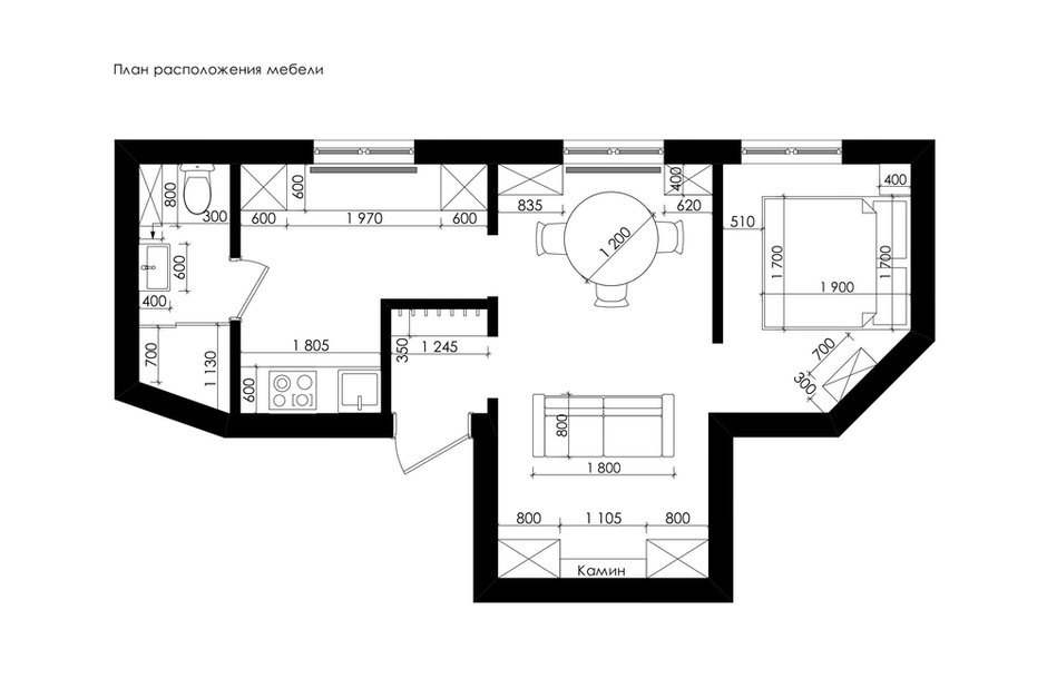 Фотография: Планировки в стиле , Малогабаритная квартира, Квартира, Проект недели, Марина Саркисян, Хельсинки, 2 комнаты, до 40 метров – фото на INMYROOM