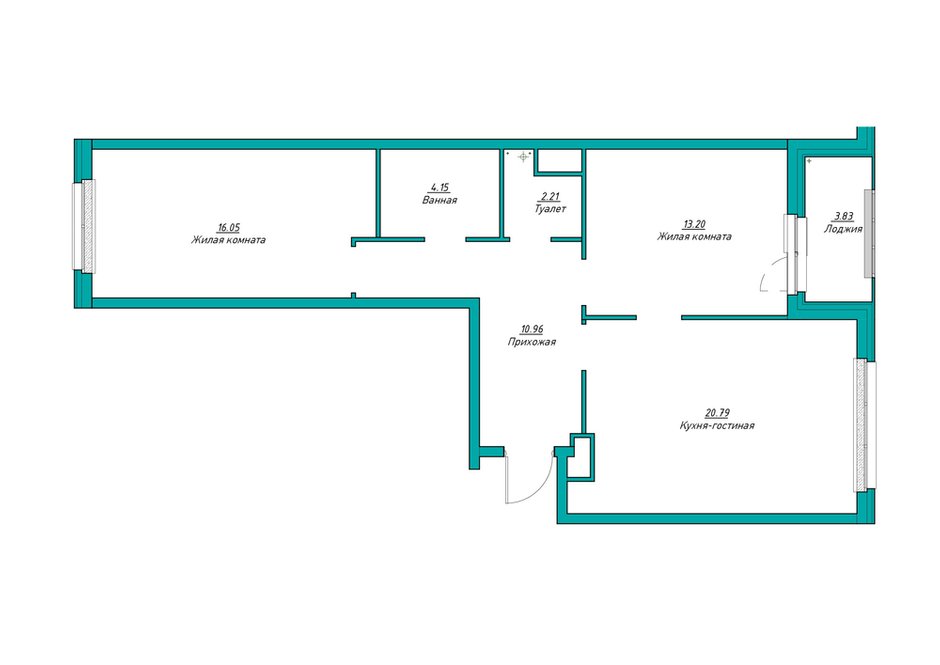 Фотография: Планировки в стиле , Квартира, Проект недели, Москва, Co:Interior, 3 комнаты, 60-90 метров – фото на INMYROOM