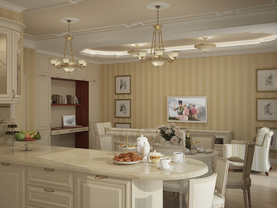 Фотография: Кухня и столовая в стиле Классический, Квартира, Дома и квартиры, Москва – фото на INMYROOM