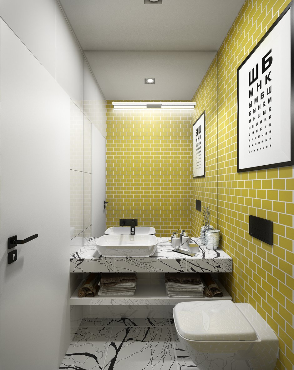 Фотография: Ванная в стиле Современный, Квартира, Проект недели, Анастасия Туганова – фото на INMYROOM