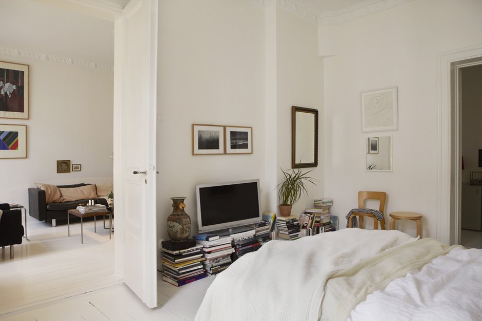 Фотография: Спальня в стиле Скандинавский, Малогабаритная квартира, Квартира, Швеция, Дома и квартиры – фото на INMYROOM