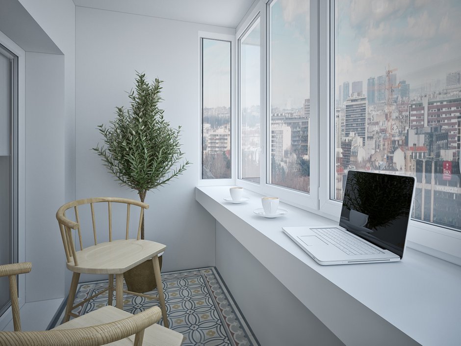 Фотография: Балкон в стиле Скандинавский, Квартира, Проект недели, Победа Дизайна, новостройка, трешка – фото на INMYROOM