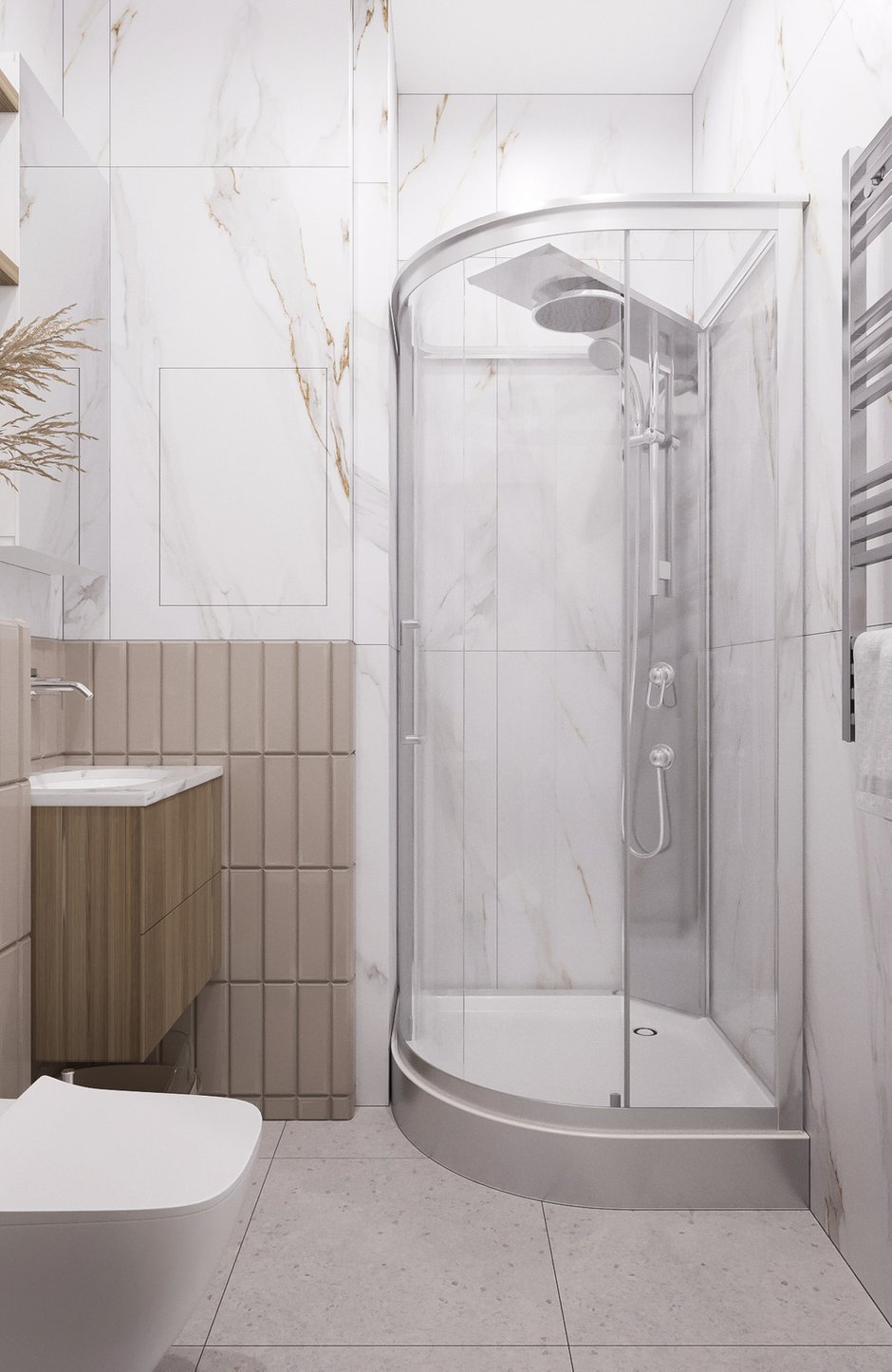 Фотография: Ванная в стиле Современный, Прихожая, Квартира, Проект недели, Москва, 4 и больше, 60-90 метров – фото на INMYROOM
