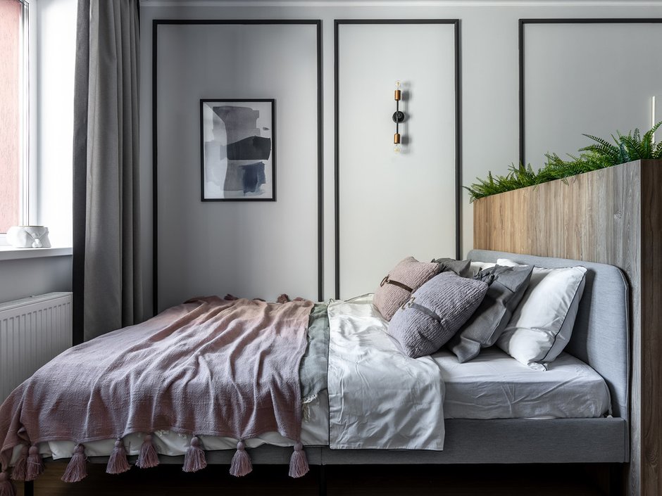 Фотография: Спальня в стиле Современный, Квартира, Проект недели, Самара, 1 комната, 40-60 метров, Айгуль Султанова – фото на INMYROOM