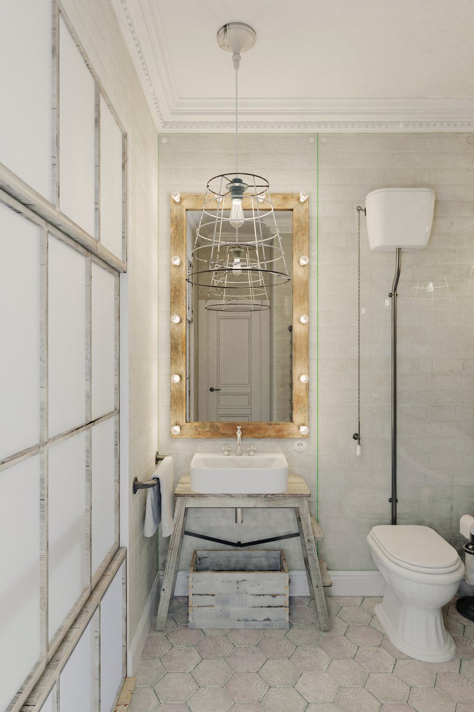 Фотография: Ванная в стиле Лофт, Квартира, Цвет в интерьере, Дома и квартиры, Белый – фото на INMYROOM