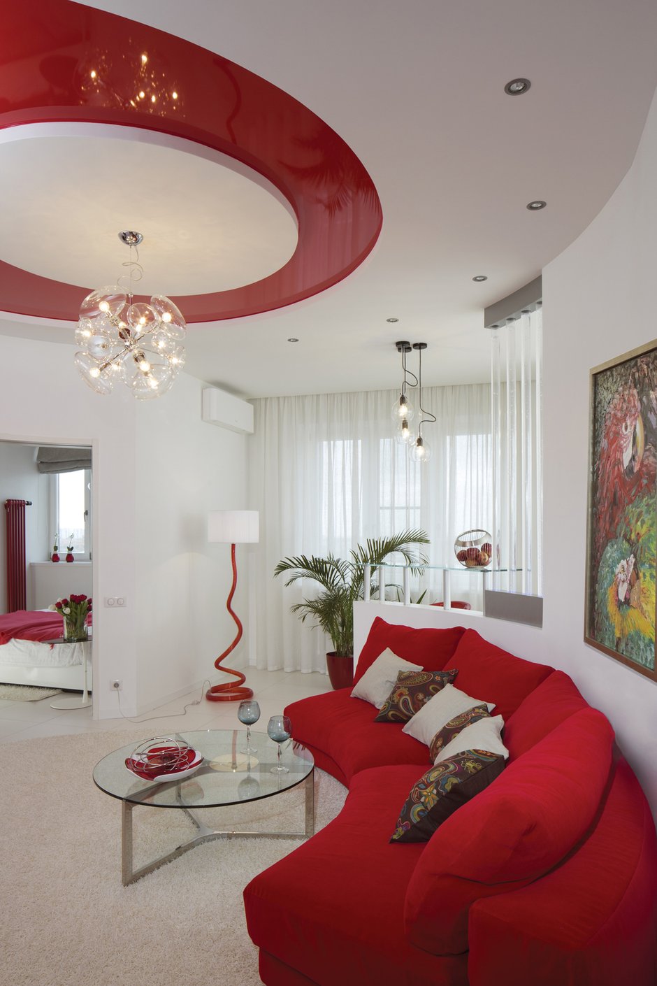 Фотография: Гостиная в стиле Хай-тек, Квартира, Цвет в интерьере, Дома и квартиры, Белый – фото на INMYROOM