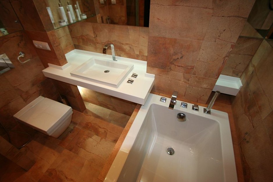 Фотография: Ванная в стиле Современный, Малогабаритная квартира, Интерьер комнат, Проект недели – фото на INMYROOM
