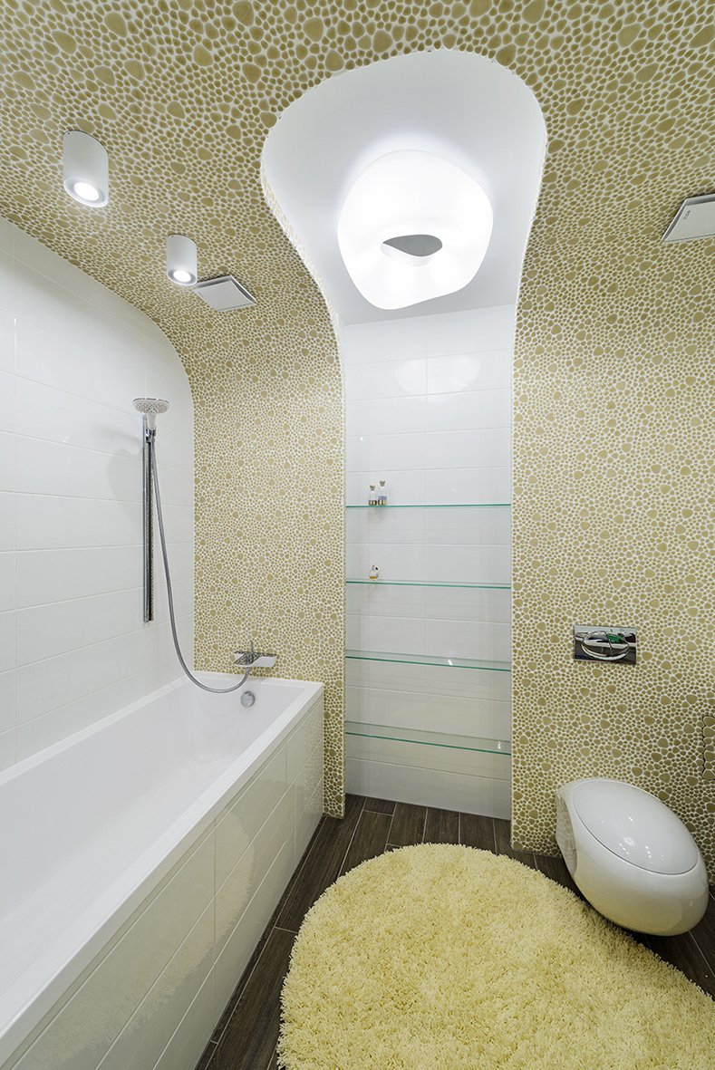 Фотография: Ванная в стиле Хай-тек, Квартира, Цвет в интерьере, Дома и квартиры, Белый – фото на INMYROOM