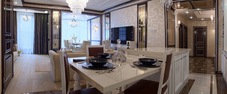 Фотография: Кухня и столовая в стиле Классический, Квартира, Дома и квартиры, Ар-деко, Неоклассика – фото на INMYROOM