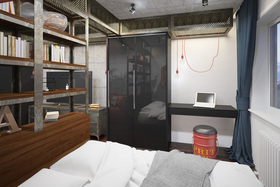 Фотография: Спальня в стиле Лофт, Проект недели, П-3М, GM-Interior – фото на INMYROOM